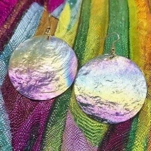 BOSTON PROPER IRRIDESCENT SHELL EARRINGS